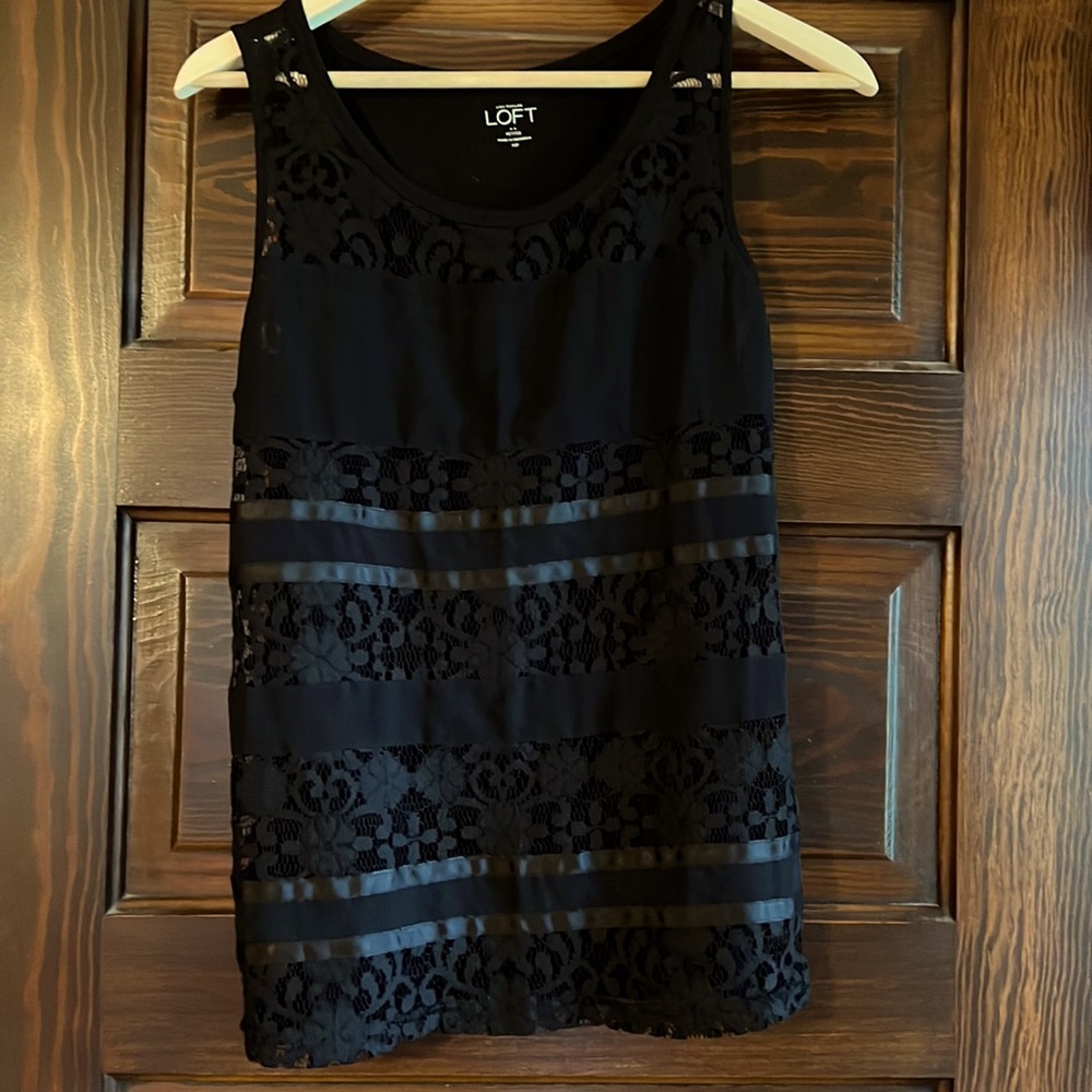 Ann Taylor Loft Black Tank Top
